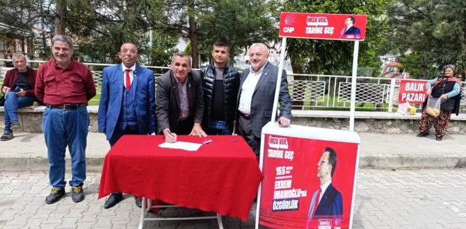 CHP Amasya’dan İmamoğlu’na Destek:  Semt Pazarında İmza Kampanyası