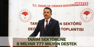 TARIM SEKTÖRÜNE 8 MİLYAR 777 MİLYON DESTEK