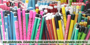 BELEDİYEDEN  ÖĞRENCİLERE KIRTASİYE MALZEMESİ,DESTEĞİ