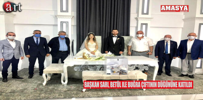 Başkan Sarı, Betül ile Buğra Çiftinin Düğününe Katıldı